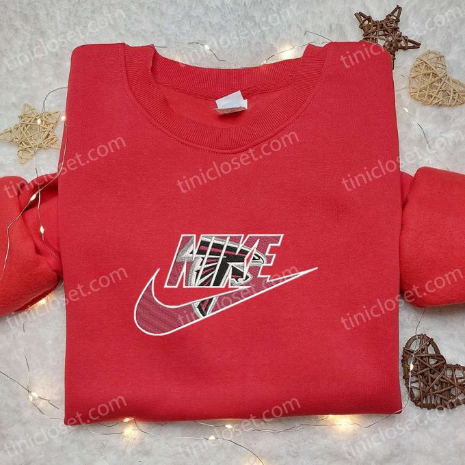 Nike x Atlanta Falcons Embroidered Hoodie & T-shirt: NFL Sports Inspired Apparel