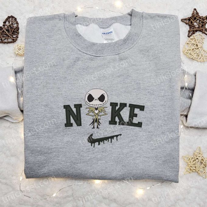 Nike x Baby Jack Skellington Embroidered Hoodie Nightmare Before Christmas T-shirt Nike Inspired Sweatshirt