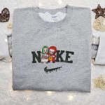 Nike x Baby Joker & Pennywise Embroidered Shirt: Horror Movie Characters Perfect Halloween Gifts