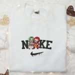 Nike x Baby Joker & Pennywise Embroidered Shirt: Horror Movie Characters Perfect Halloween Gifts