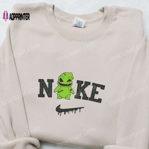 Nike x Baby Oogie Boogie Embroidered Hoodie Nightmare Before Christmas Characters Sweatshirt Nike Inspired T-shirt