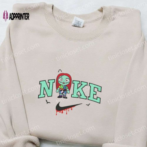 Nike x Baby Sally Embroidered Hoodie & Sweatshirt Nightmare Before Christmas Characters Nike Inspired T-shirt