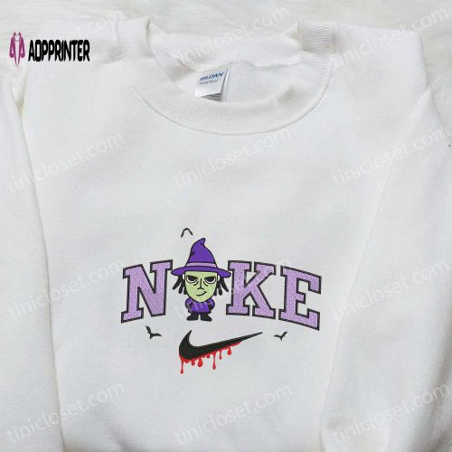 Nike x Ariel Pennywise Halloween Embroidered Shirt: Disney Cartoon & Nike Inspired Design