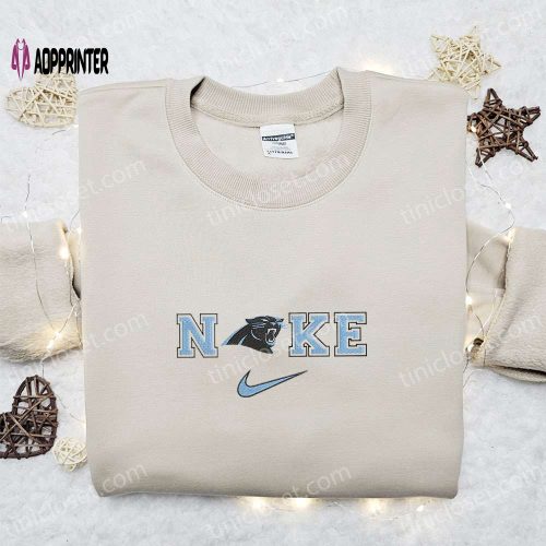 Nike x Carolina Panthers Embroidered T-shirt & Hoodie: NFL Sports Inspired Apparel