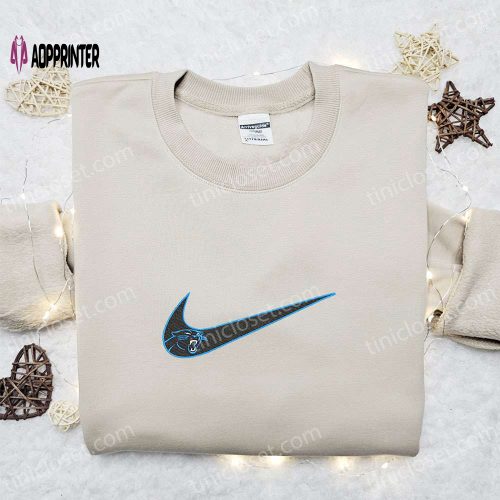 Nike x Carolina Panthers Embroidered Hoodie & T-shirt: NFL Sports Inspired Apparel