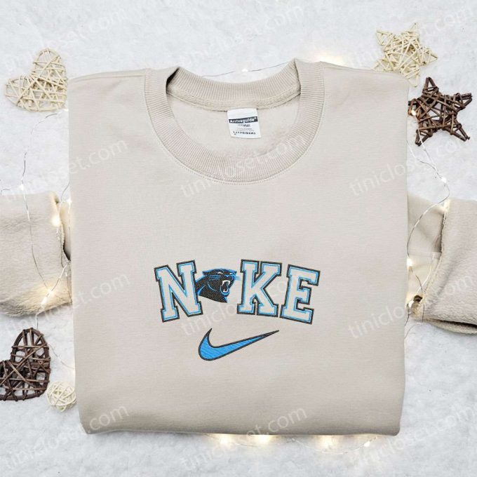 Nike x Carolina Panthers Embroidered Sweatshirt: NFL Sports Inspired Apparel