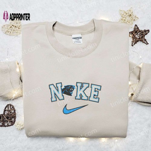 Nike x Carolina Panthers Embroidered Sweatshirt: NFL Sports Inspired Apparel