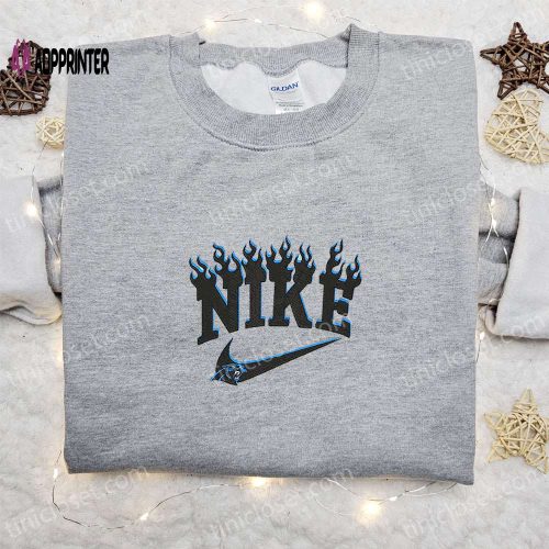 Nike x Carolina Panthers Embroidered Hoodie T-shirt & Sweatshirt: NFL Sports Inspired Collection