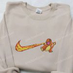 Nike x Charmander Swoosh Embroidered Shirt – Custom Pokemon Tee