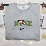 Nike x Christmas Mickey Santa Hat Sweatshirt: Disney Characters Embroidered Shirt Perfect Christmas Gift