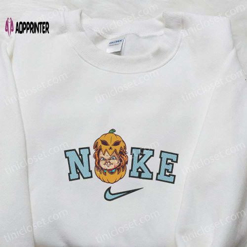 Nike x Chucky Inside Pumpkin Embroidered Shirt – Childs Play Horror Movies Killer – Custom Nike