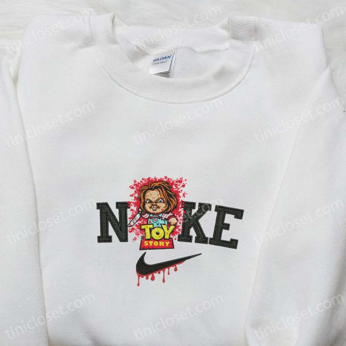 Nike x Chucky Toy Story Buddy Embroidered Shirt Horror Movie Sweatshirt & Hoodie