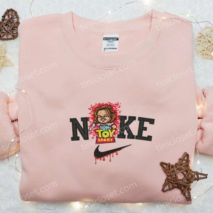 Nike x Chucky Toy Story Buddy Embroidered Shirt Horror Movie Sweatshirt & Hoodie