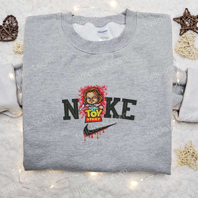 Nike x Chucky Toy Story Buddy Embroidered Shirt Horror Movie Sweatshirt & Hoodie