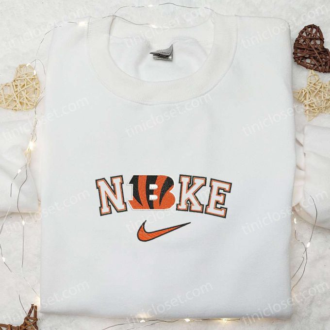 Cincinnati Bengals Nike Embroidered Hoodie & T-shirt: NFL Sports Gear with Custom Designs