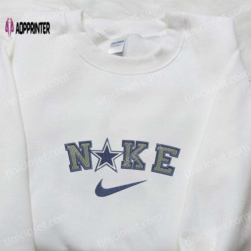 Nike x Dallas Cowboy Star Embroidered Sweatshirt – NFL Hoodie Perfect Gift for Sport Fans