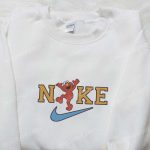 Nike x Elmo Embroidered Sweatshirt: Sesame Street Cartoon Shirt Perfect Gift