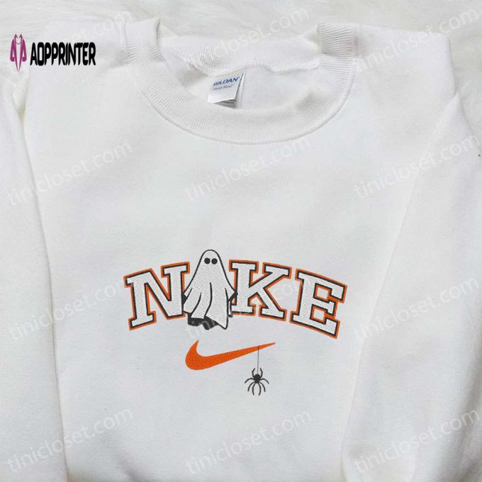 Nike x Ghost Halloween Embroidered Sweatshirt & Hoodie: Spooky Nike Inspired T-shirt