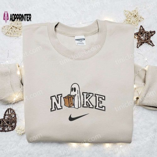 Nike x Grinch Hand Embroidered Sweatshirt Disney Embroidered Shirt Nike Inspired T-shirt