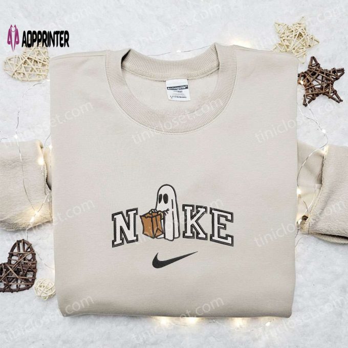 Nike x Ghost Brown Bag Embroidered Sweatshirt Spooky Hoodie & T-shirt: Unique Nike Inspired Apparel