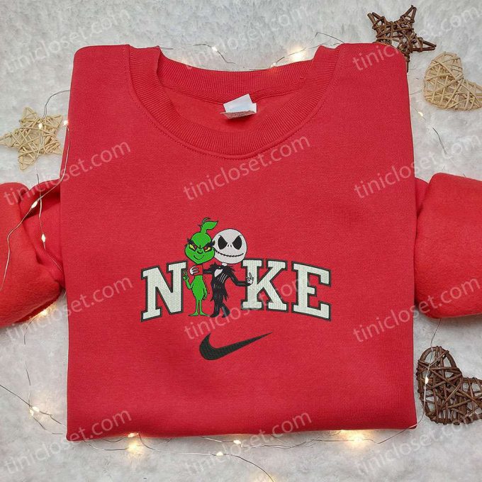 Spooky Nike x Grinch & Jack Skellington Hoodie & T-Shirt: Fun Halloween Costumes