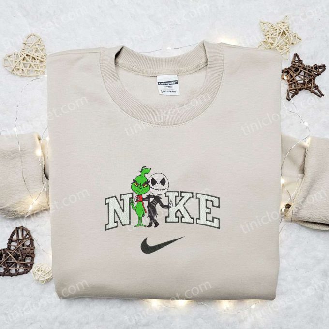 Spooky Nike x Grinch & Jack Skellington Hoodie & T-Shirt: Fun Halloween Costumes