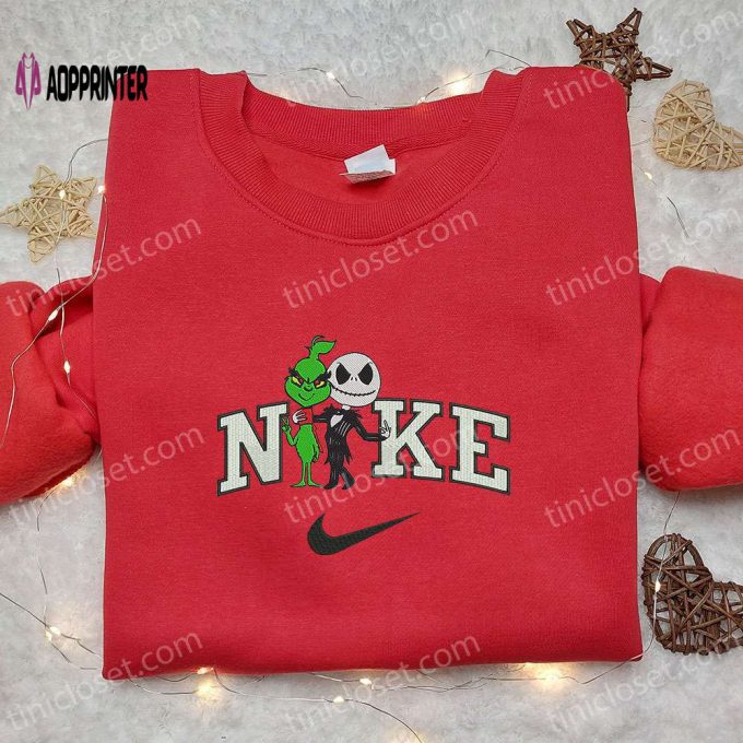 Spooky Nike x Grinch & Jack Skellington Hoodie & T-Shirt: Fun Halloween Costumes