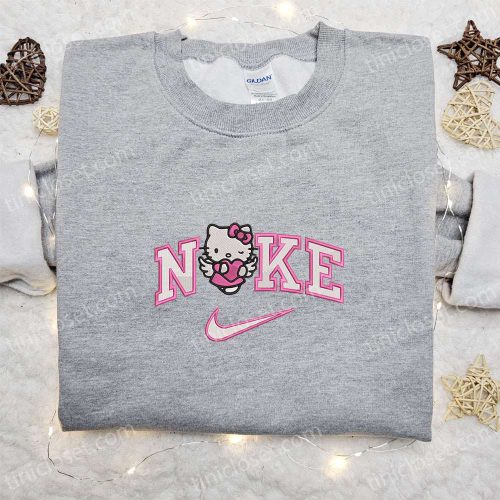 Nike x Hello Kitty Angel Shirt & Valentine s Day Hoodie: Perfect Gift Ideas Embroidered with Pink Heart