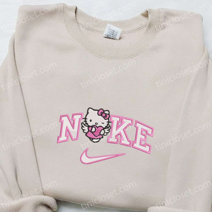 Nike x Hello Kitty Angel Shirt & Valentine s Day Hoodie: Perfect Gift Ideas Embroidered with Pink Heart