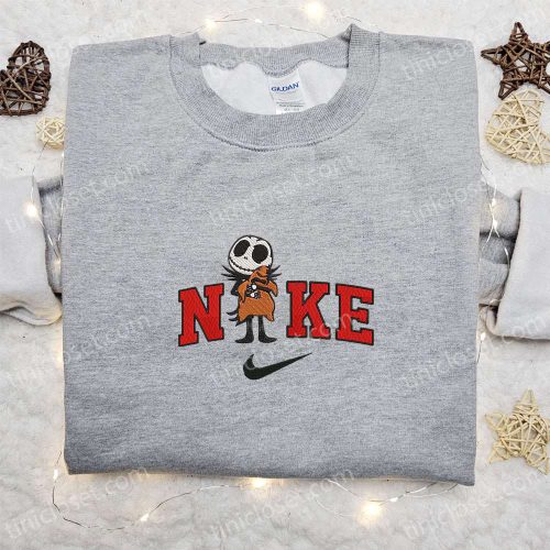 Nike x Jack Skellington Hugs Oogie Boogie Embroidered Sweatshirt – Nightmare Before Christmas Hoodie & T-shirt