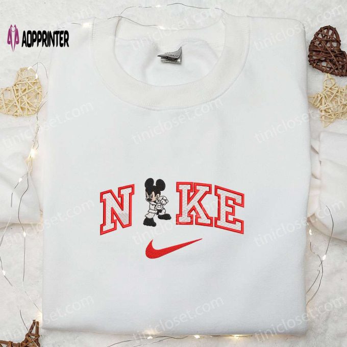 Nike x Karate Mickey Embroidered Shirt – Disney Characters & Custom Design