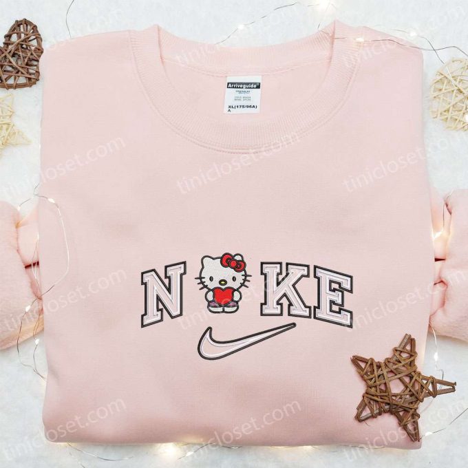 Nike x Kitty Couple Love Embroidered Shirt & Sweatshirt: Cartoon Valentine s Day Collection