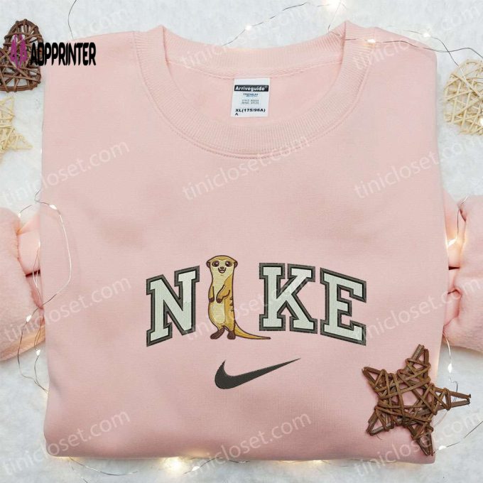 Nike x Meerkat Embroidered Sweatshirt: Animal Embroidered Shirt – Perfect Gift Idea!