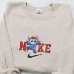 Nike x Michael Myers Stitch Embroidered Shirt: Horror Movie Characters & Nike Inspired Design