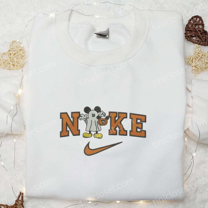 Nike x Mickey Mouse Boo Ghost Sweatshirt: Best Halloween Gift Ideas with Walt Disney Embroidered Shirt