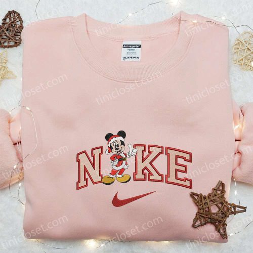 Nike x Mickey Mouse Santa Embroidered Sweatshirt: Best Disney Christmas Gift Idea