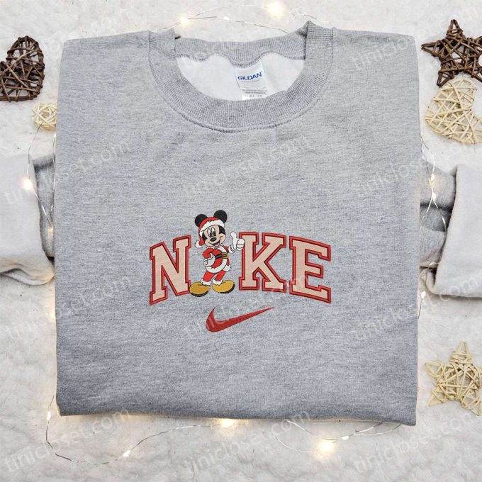 Nike x Mickey Mouse Santa Embroidered Sweatshirt: Best Disney Christmas Gift Idea