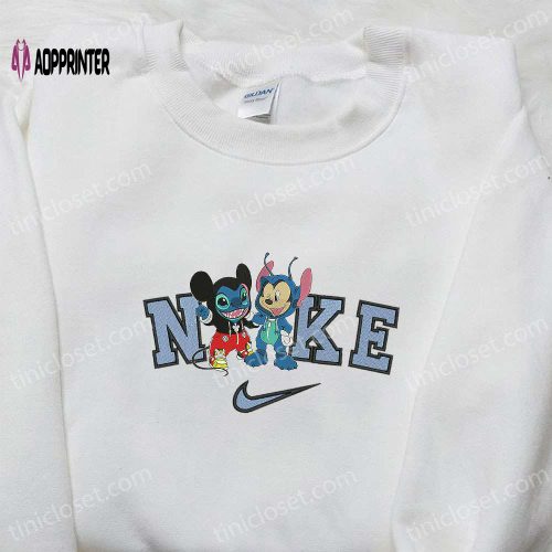 Nike x Mickey Jack Skellington Embroidered Shirt: Disney Halloween & Nike Inspired