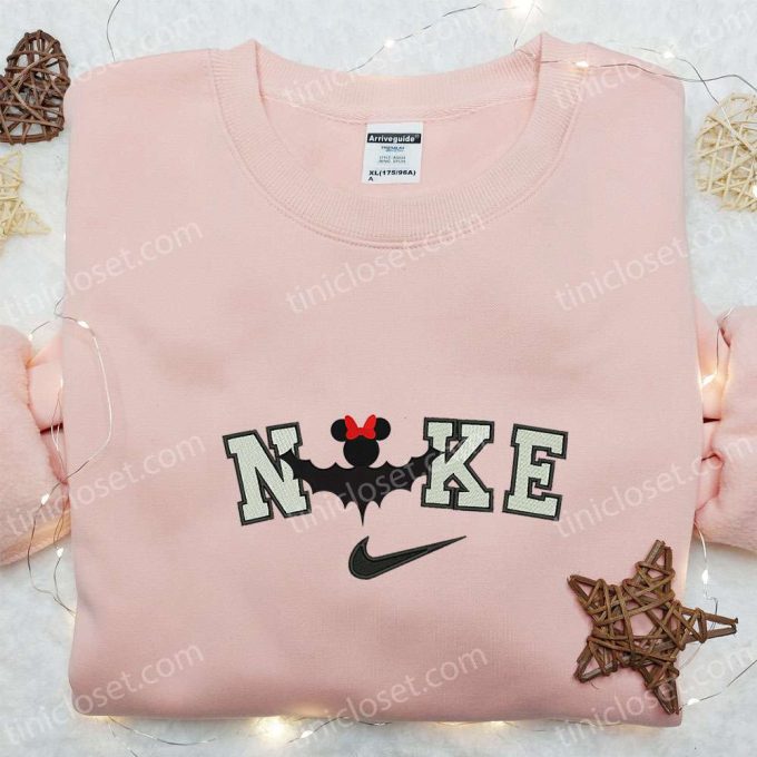 Nike x Minnie Mouse Halloween Embroidered Shirt – Disney Inspired Tee for a Spooky Nike Twist