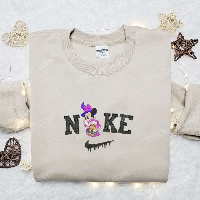 Nike x Minnie Witch Halloween Embroidered Shirt & Disney Sweatshirt – Top Family Gifts