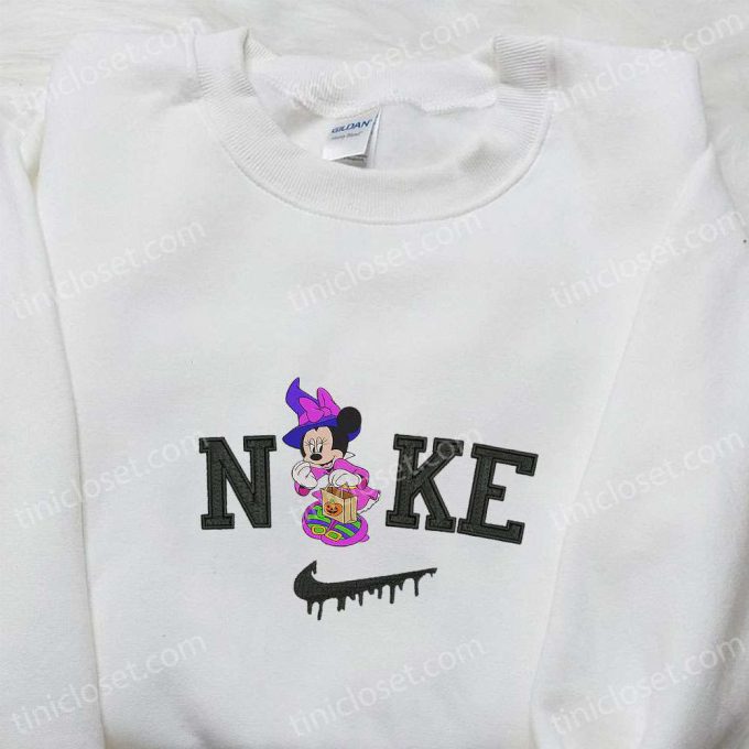 Nike x Minnie Witch Halloween Embroidered Shirt & Disney Sweatshirt – Top Family Gifts