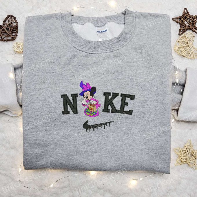 Nike x Minnie Witch Halloween Embroidered Shirt & Disney Sweatshirt – Top Family Gifts