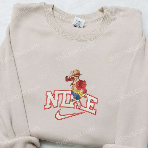 Nike x Monkey D Luffy Anime Embroidered Sweatshirt & T-shirt – Best Birthday Gift Ideas