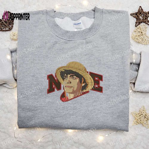 Nike x Monkey D Luffy Movie Embroidered Hoodie Anime Sweatshirt & T-shirt