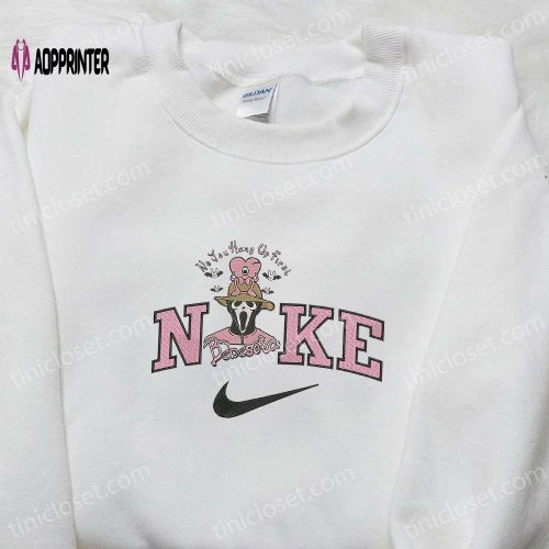 Nike x Zombie Bear Embroidered Sweatshirt Cool Halloween Hoodie & T-shirt