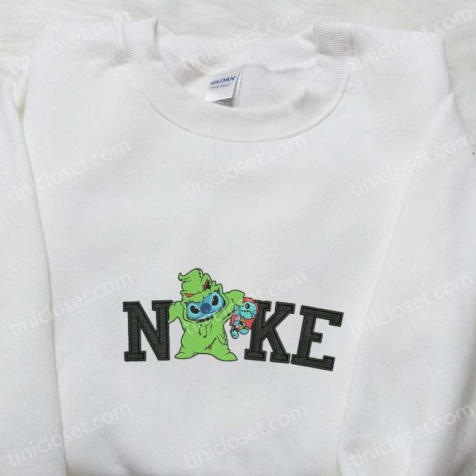 Nike x Oogie Boogie Stitch Embroidered Shirt: Best Family Gift Nike Inspired