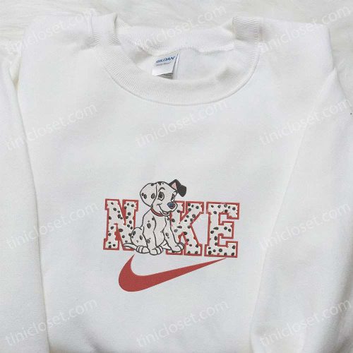 Nike x Patch Dog Embroidered Sweatshirt: Disney 101 Dalmatians Shirt Perfect Gift