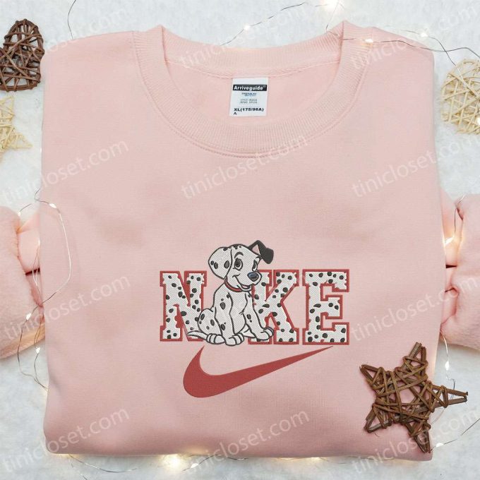 Nike x Patch Dog Embroidered Sweatshirt: Disney 101 Dalmatians Shirt Perfect Gift