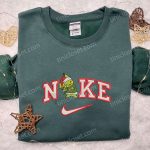 Nike x Pikachu Grinch Christmas Santa Embroidered T-shirt Pokemon Anime Shirt