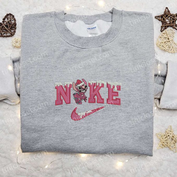 Nike x Pink Stitch Xmas Snow Embroidered Shirt & Disney Characters Hoodie: Unique Christmas Gift Ideas